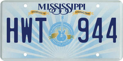 MS license plate HWT944