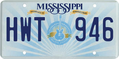 MS license plate HWT946