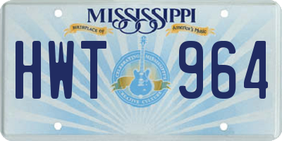 MS license plate HWT964