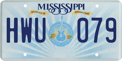 MS license plate HWU079