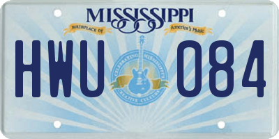 MS license plate HWU084