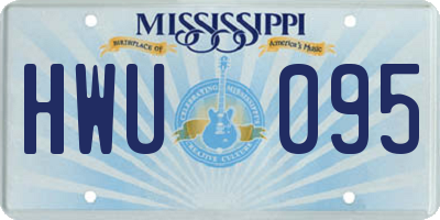 MS license plate HWU095