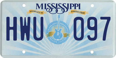 MS license plate HWU097