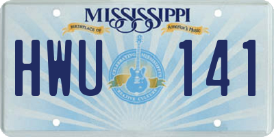 MS license plate HWU141