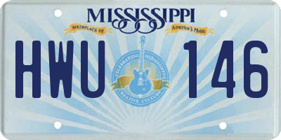 MS license plate HWU146