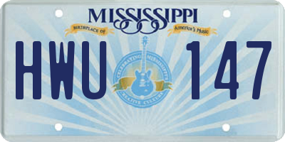 MS license plate HWU147
