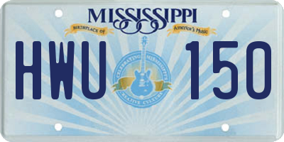 MS license plate HWU150