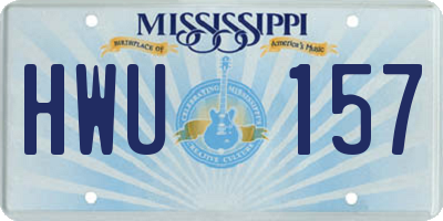 MS license plate HWU157