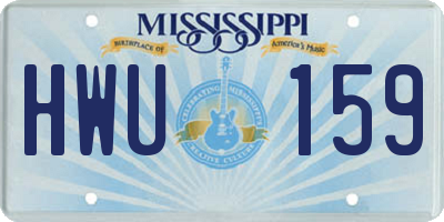MS license plate HWU159