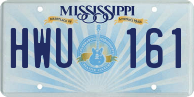 MS license plate HWU161