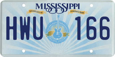 MS license plate HWU166