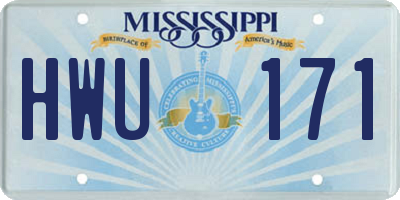 MS license plate HWU171