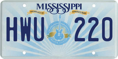 MS license plate HWU220
