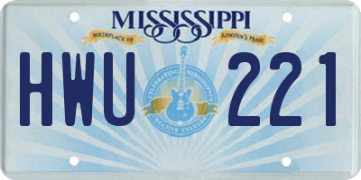 MS license plate HWU221