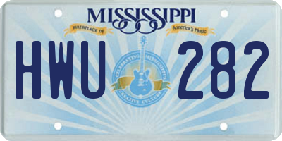 MS license plate HWU282