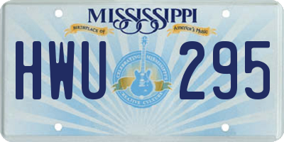 MS license plate HWU295