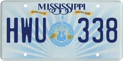 MS license plate HWU338