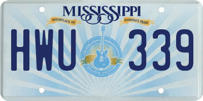 MS license plate HWU339