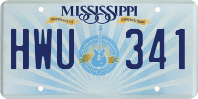 MS license plate HWU341