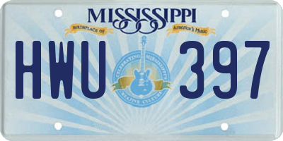 MS license plate HWU397