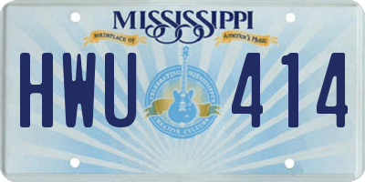 MS license plate HWU414
