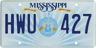 MS license plate HWU427