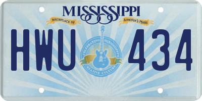 MS license plate HWU434