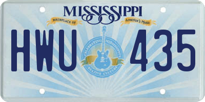 MS license plate HWU435