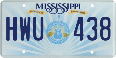 MS license plate HWU438