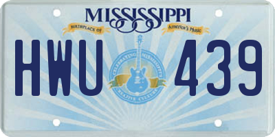 MS license plate HWU439