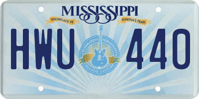 MS license plate HWU440