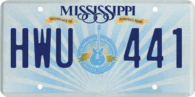MS license plate HWU441