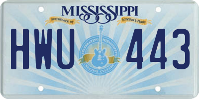 MS license plate HWU443