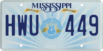 MS license plate HWU449