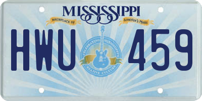 MS license plate HWU459