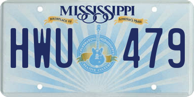 MS license plate HWU479