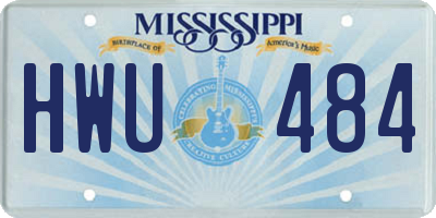 MS license plate HWU484