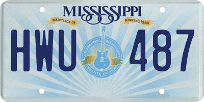 MS license plate HWU487