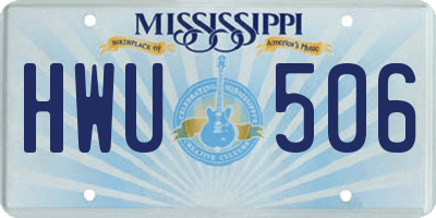 MS license plate HWU506