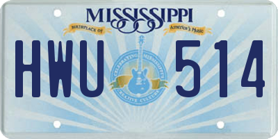 MS license plate HWU514