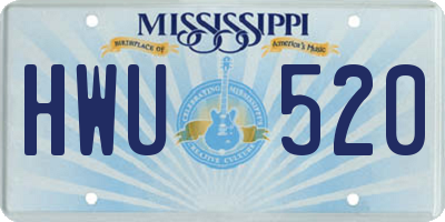 MS license plate HWU520