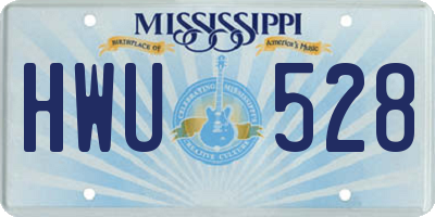 MS license plate HWU528