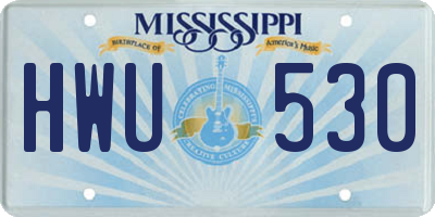 MS license plate HWU530
