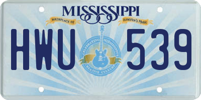 MS license plate HWU539