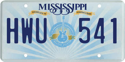 MS license plate HWU541