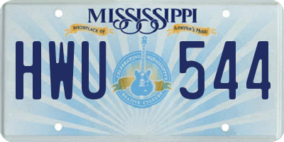 MS license plate HWU544