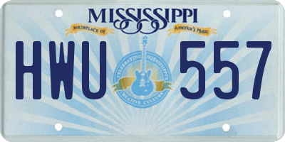 MS license plate HWU557