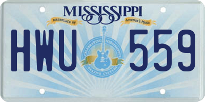 MS license plate HWU559