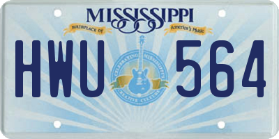 MS license plate HWU564