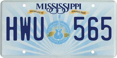 MS license plate HWU565